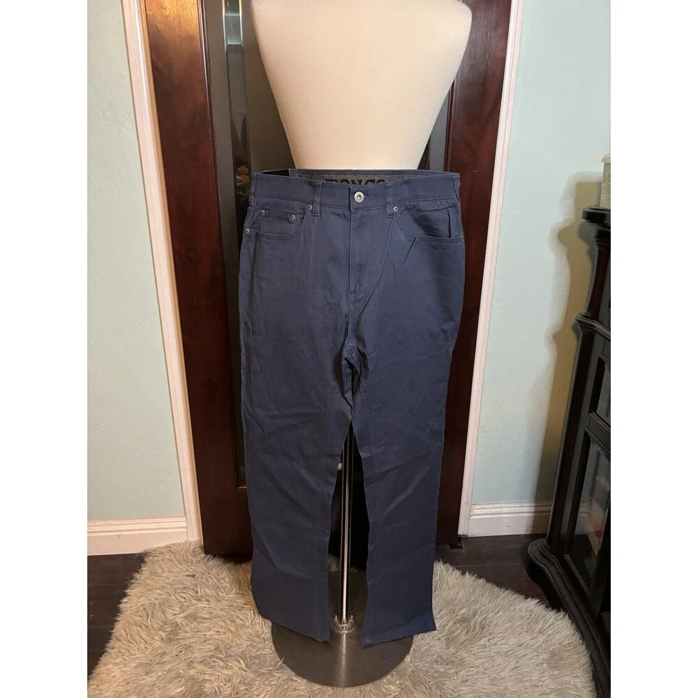 New Men’s Mavi Matt Relaxed Straight Leg Dark Blue Navy Pants 42 / 32 Retail $98